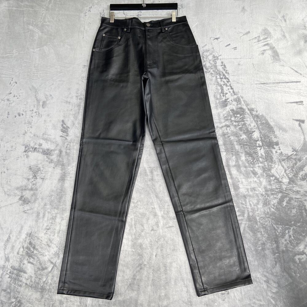 Vintage Arizona Leather Jeans Men's Size 32x34 Black